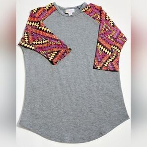 Lularoe Sloan 3/4 length baseball Tee Size 8‎